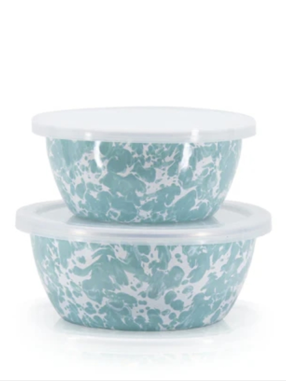 This Golden Rabbit Sea Glass Swirl 2 pc Prep Bowl Set